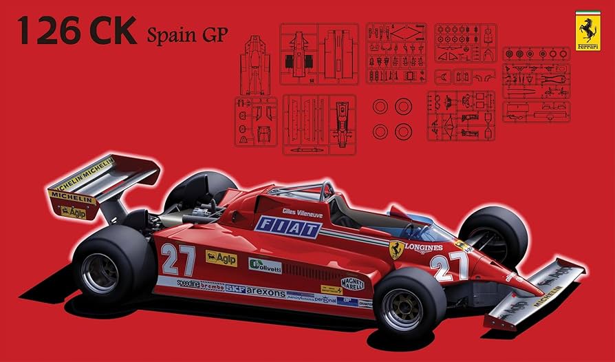 Amazon.com: Fujimi 1/20 Scale Ferrari 126CK 1981 Spain GP Gilles