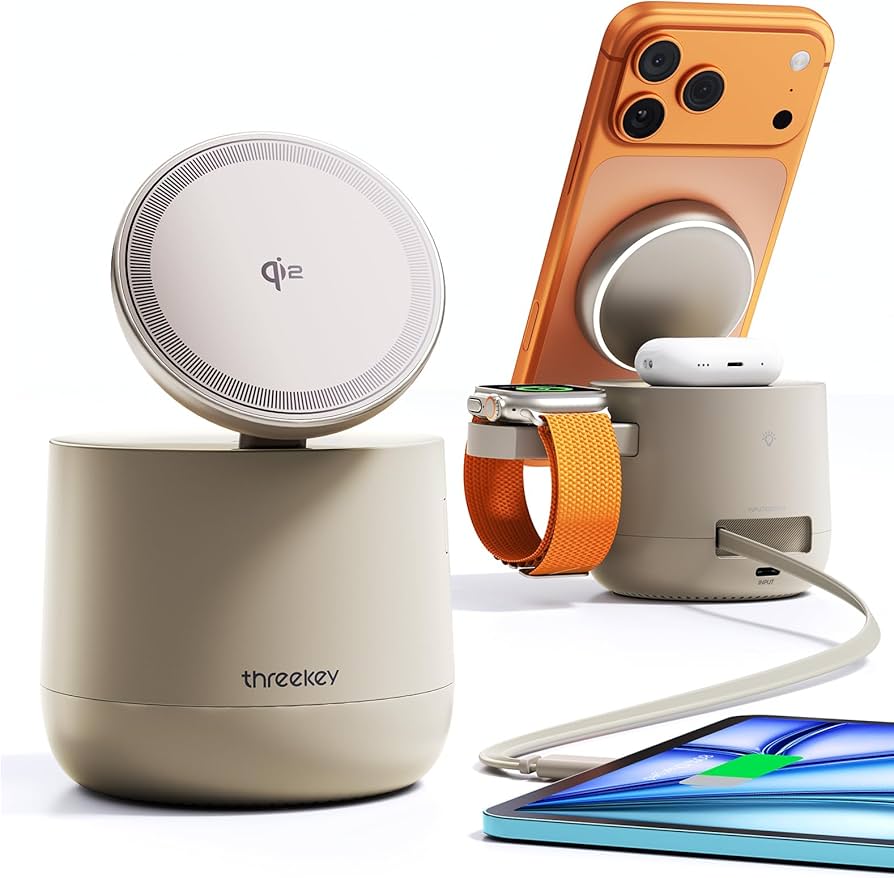 Amazon.co.jp: Threekey【Apple公認・MFi・Qi2・PSE公式認定】4in1