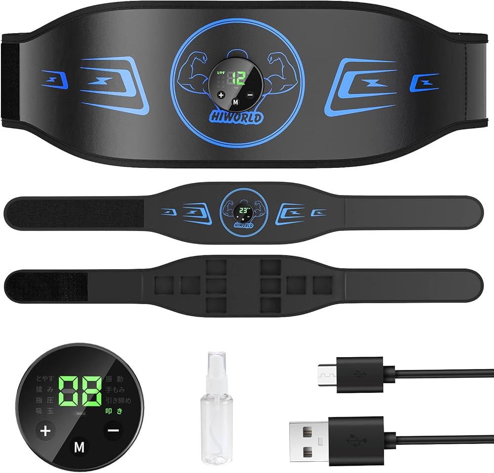 Amazon.co.jp: 【EMS 腹筋ベルト ジェル不要】お腹の脂肪を落とす器具