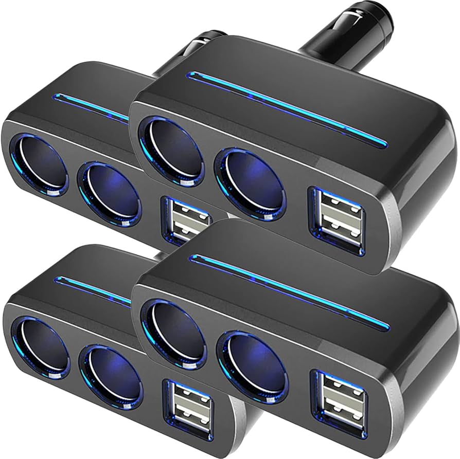 Amazon.co.jp: シガーソケット 2連 USB ポート2口 12V 24V 車用 分配器
