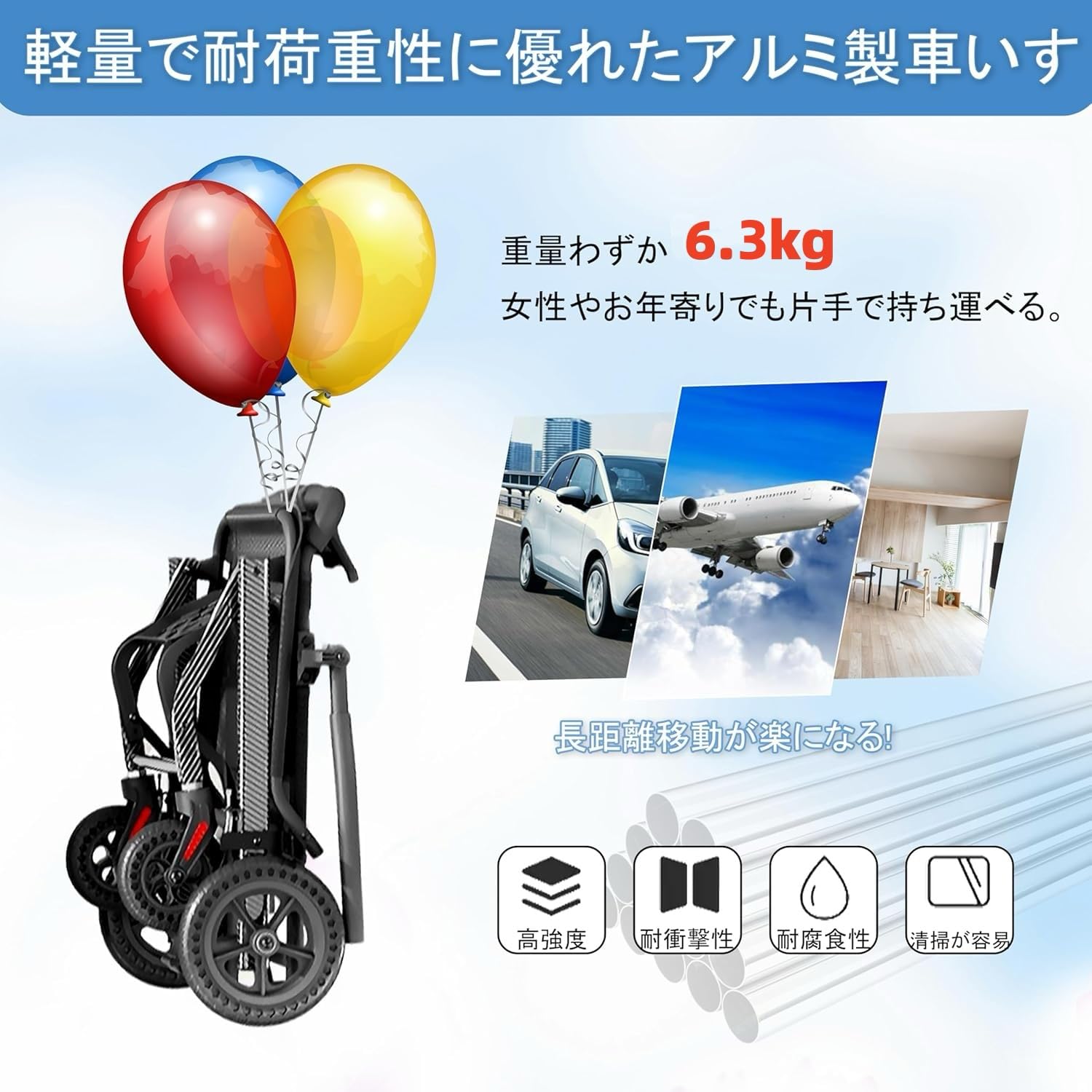 Amazon | FamilyRoots 車椅子 折り畳み 軽量 コンパクト 介助型車いす
