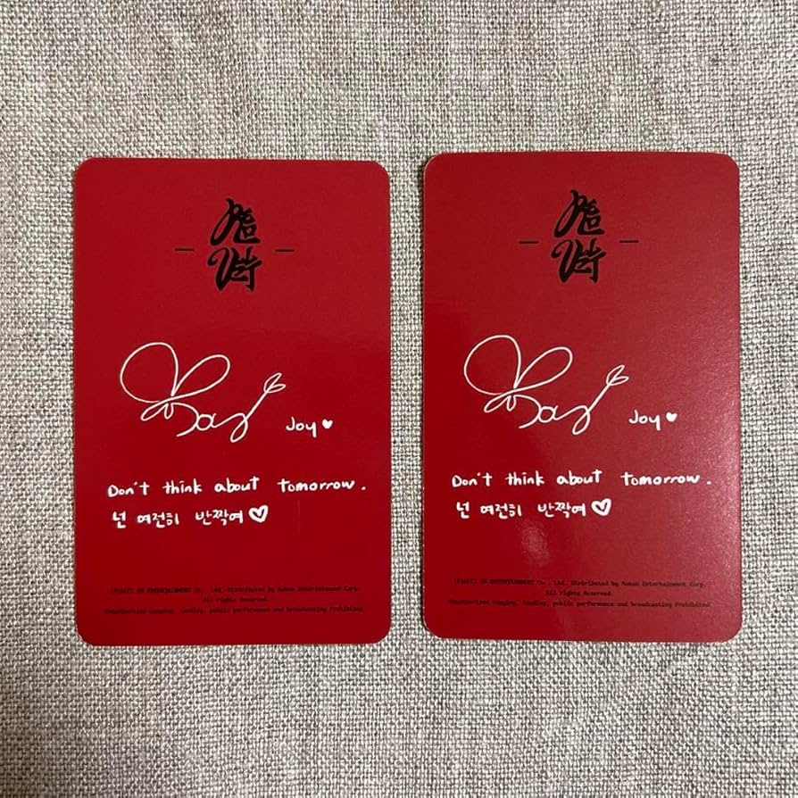 Amazon.co.jp: Red Velvet レドベル ジョイ トレカ Chill Kill : おもちゃ