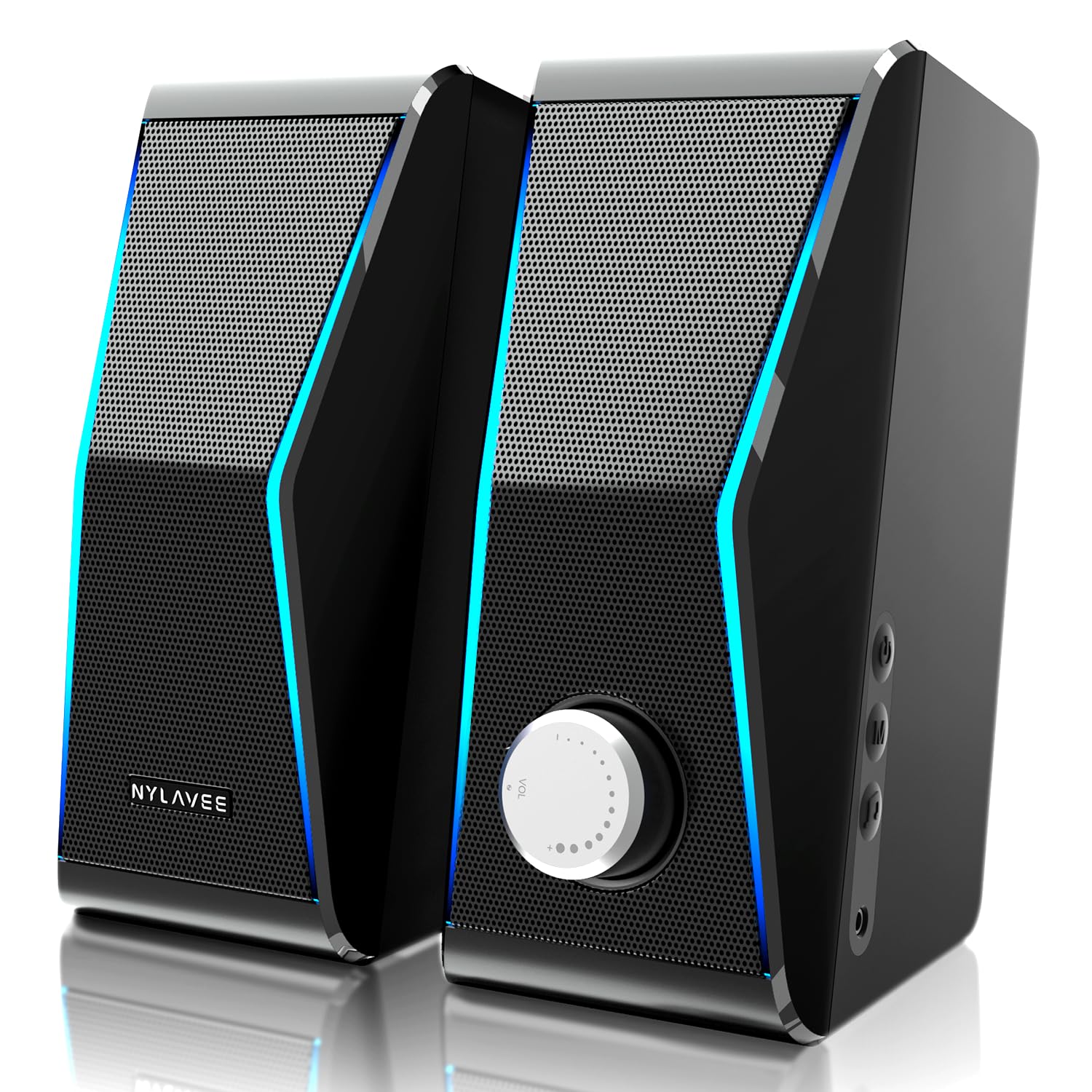 Amazon.co.jp: Nylavee PCスピーカー ゲーミングスピーカー