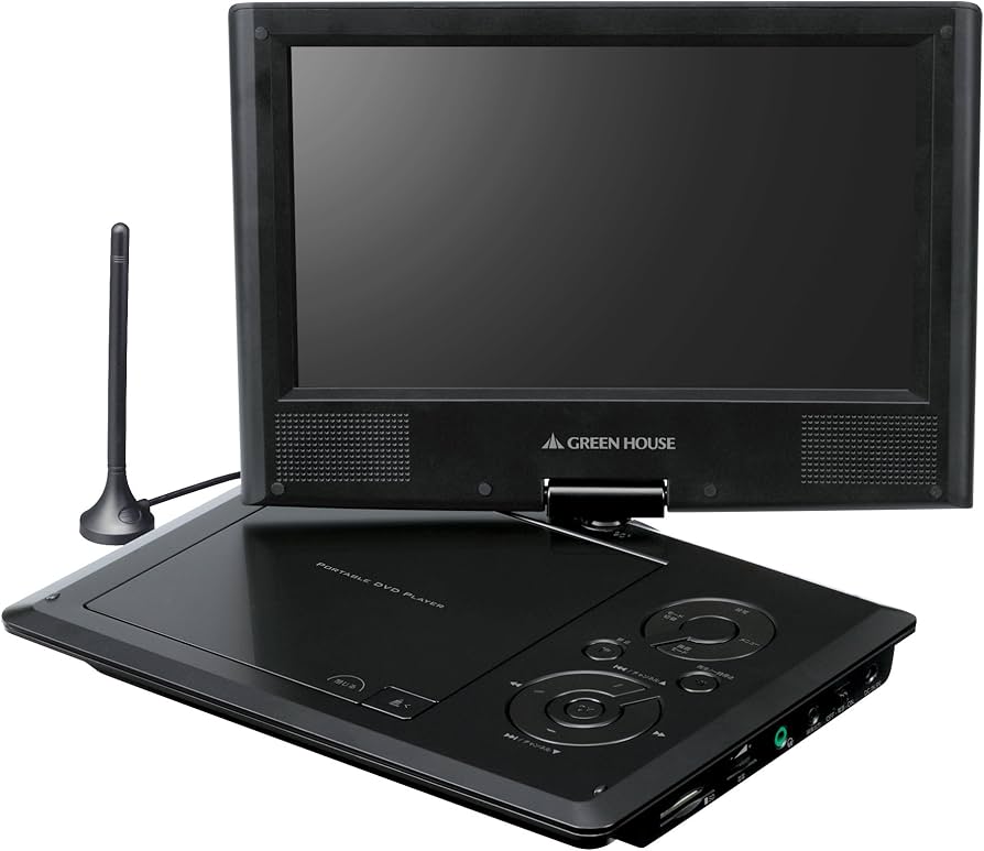 Amazon | グリーンハウス 9型フルセグTV内蔵 ポータブルDVDプレーヤー