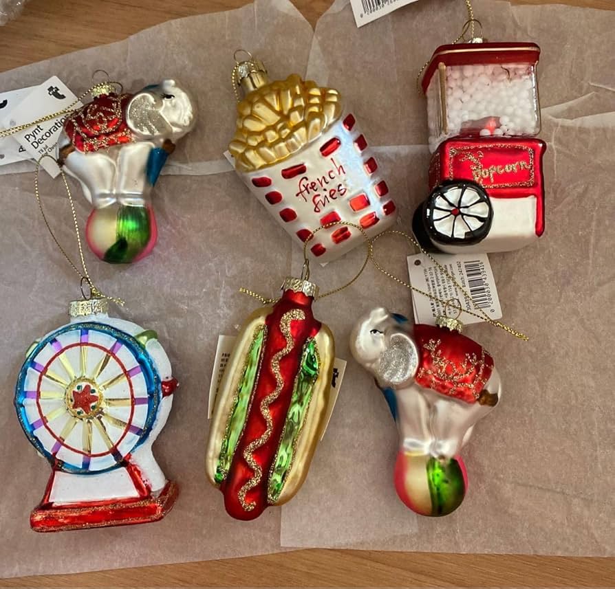 Amazon.co.jp: 6個セット ガラスオーナメント クリスマス ツリー