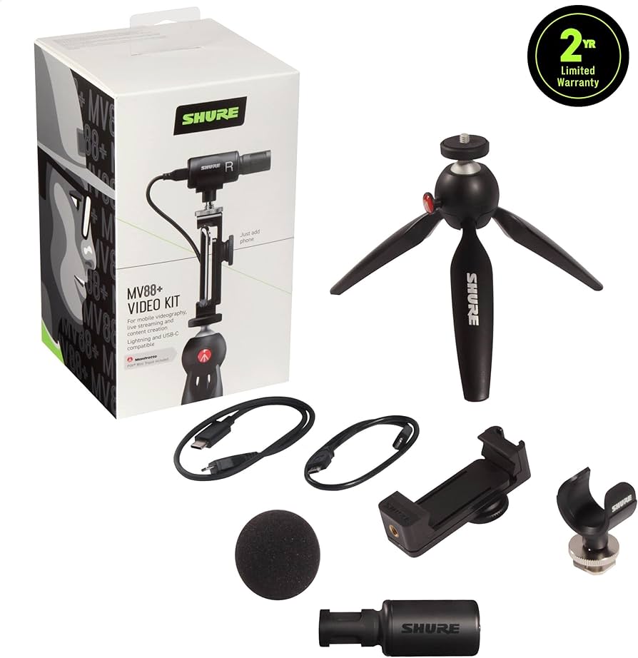 Amazon.com: Shure MV88+ Video Kit - Digital Stereo Condenser