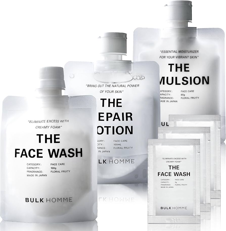 Amazon.co.jp: バルクオム 洗顔 メンズ 100g & 化粧水 100ml & 乳液