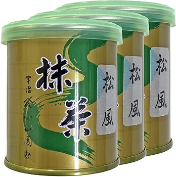 Amazon | 【山政小山園 高級宇治抹茶】抹茶 粉末 松風 30g×3缶セット