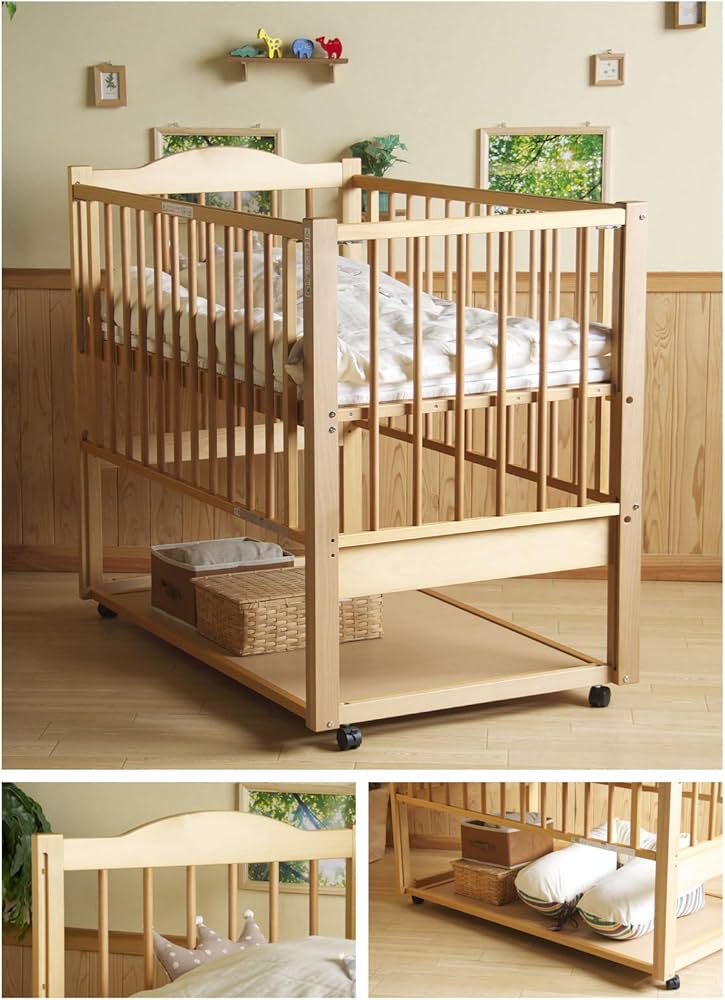 Amazon.co.jp: 日本製ベビーベッド「ツースライドベッド