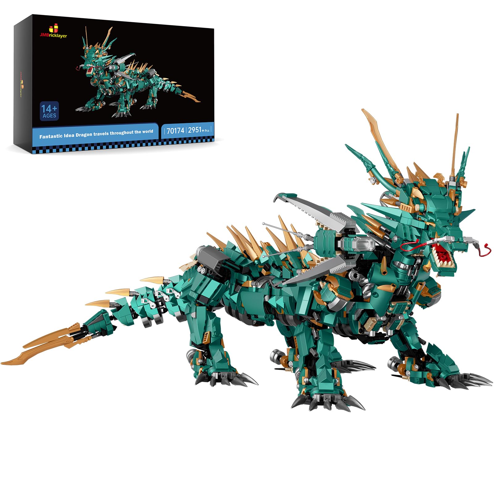 Amazon.com: JMBricklayer Dragon Toy Building Set for Adults 70174