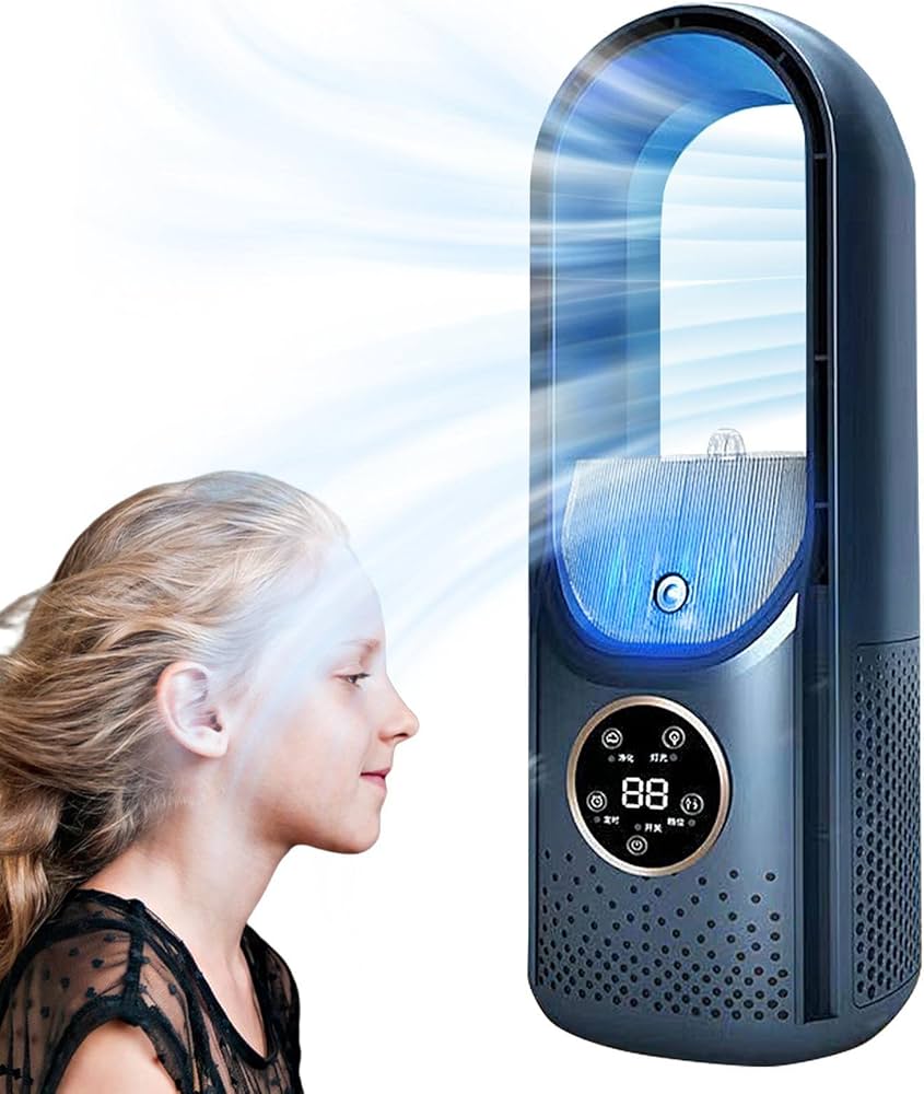 Amazon | ブレードレスタワーファン - ポータブル6スピードリーフレス