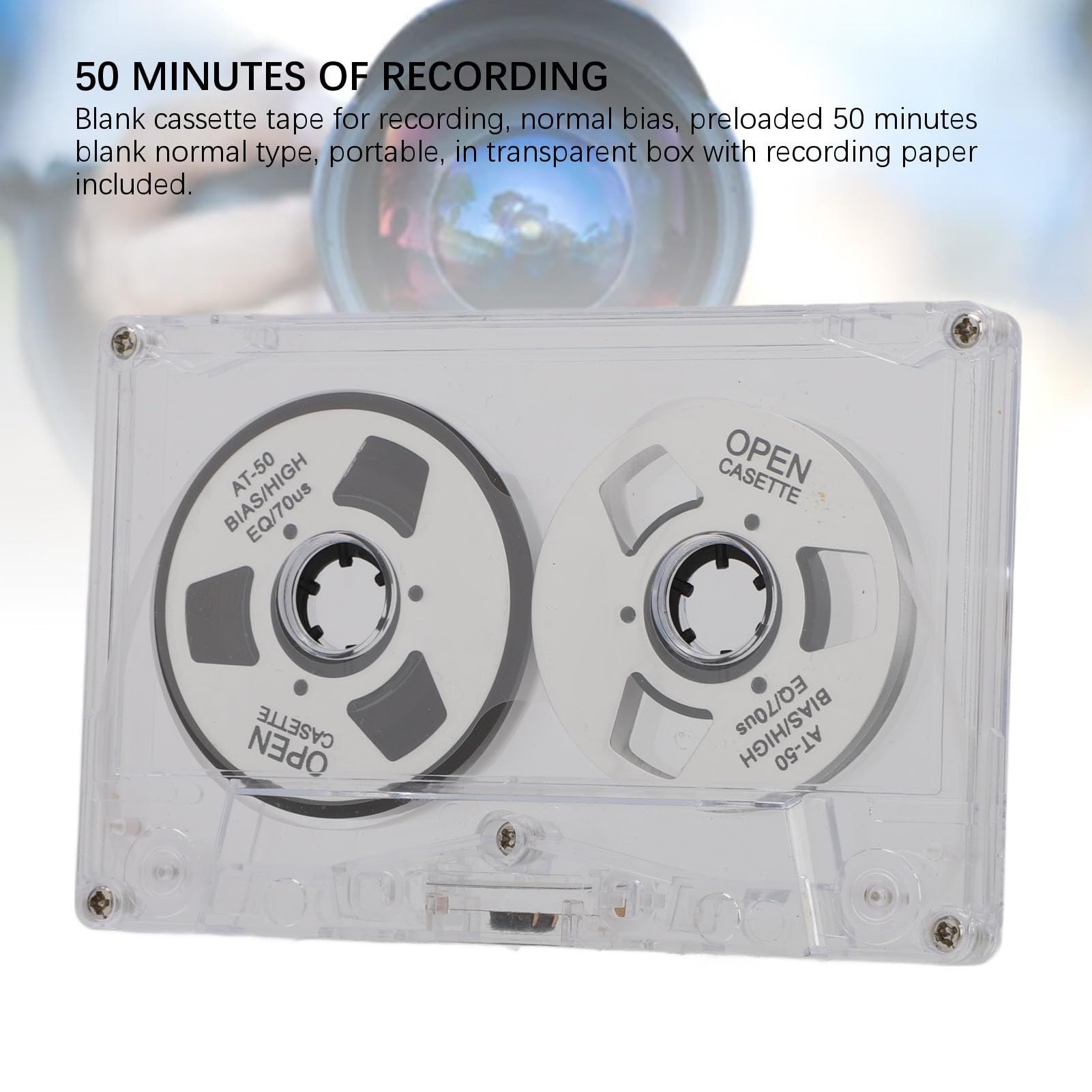 Amazon.co.jp: オープンリール ブランク カセット テープ、透明