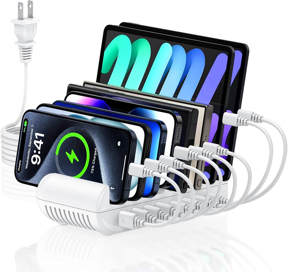 Amazon.co.jp: USB充電ステーション 8ポート 65W 【4*PD&4*USB A】卓上