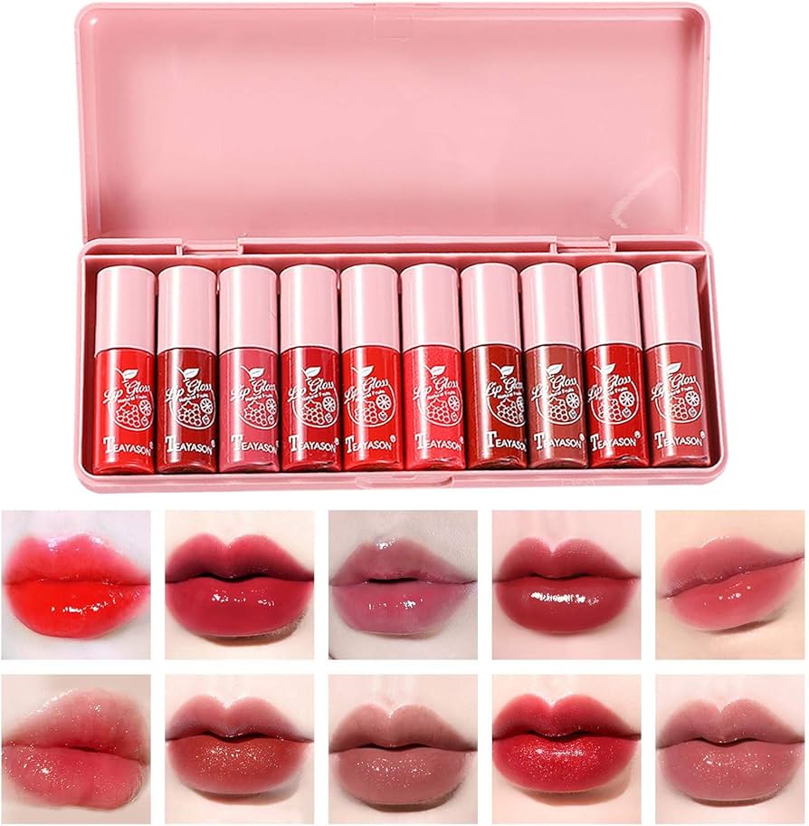 Amazon.co.jp: PILLAROST 口紅セット 10色 リップグロスセット