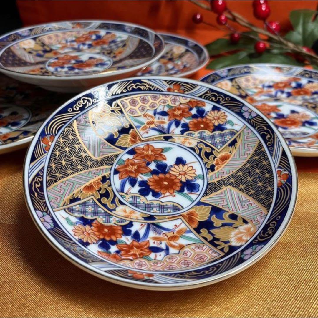 源右衛門】古伊万里の伝統 日本名窯 舘林源右衛門作 染錦古伊万里楼閣