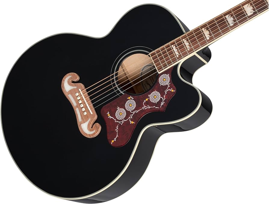Amazon | Epiphone J-200EC Studio Black エレアコギター トップ単板