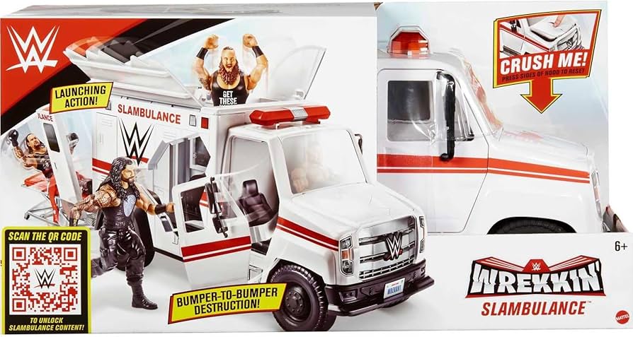 Amazon.co.jp: WWE Wrekkin' Slambulance Vehicle with Rolling Wheels