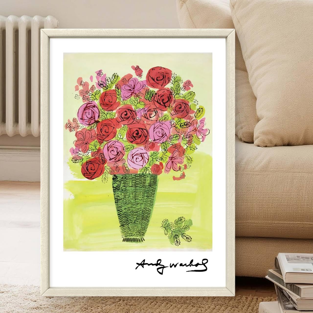 Amazon.co.jp: アンディウォーホル フラワーバスケット A4 フレーム