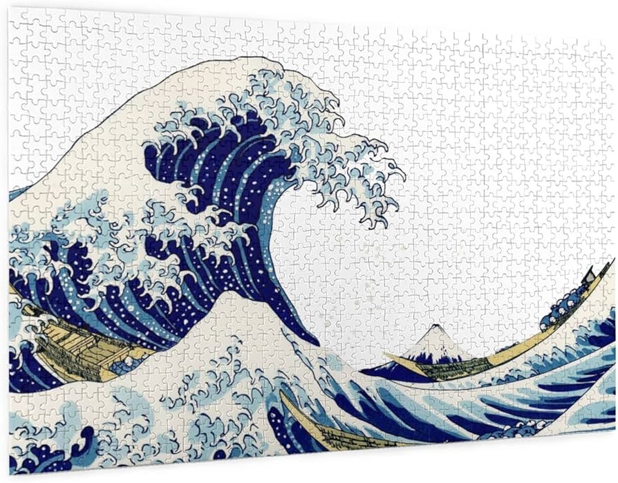 Amazon.co.jp: 1000ピース ジグソーパズル 神奈川沖浪裏 葛飾北斎 75