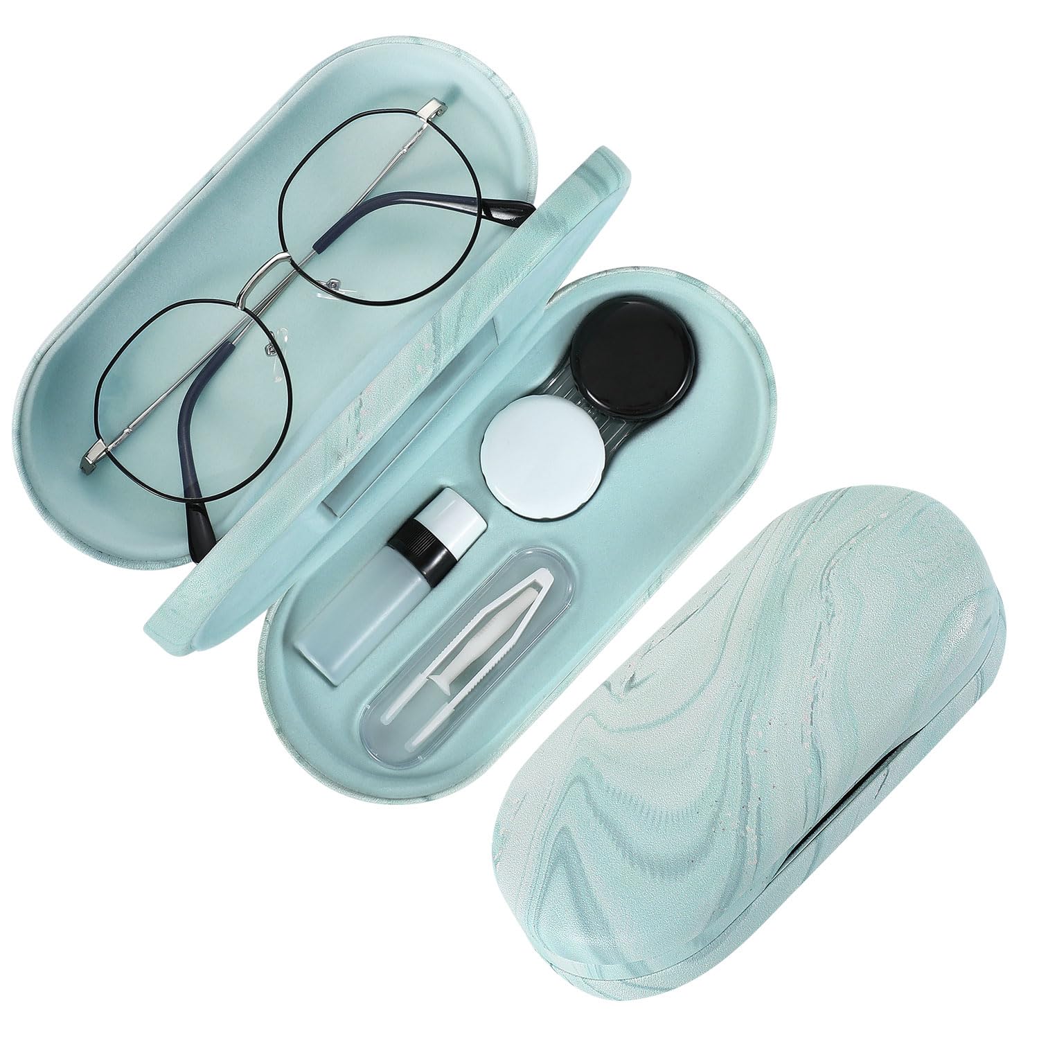Amazon.com: MoKo Double Eyeglass Case, 2 in 1 Double Sided