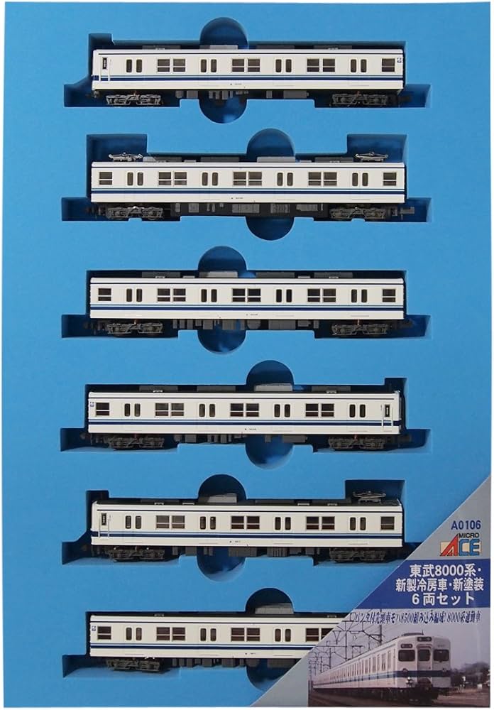 Amazon | マイクロエース Nゲージ 東武8000系・新製冷房車・新塗装 6両