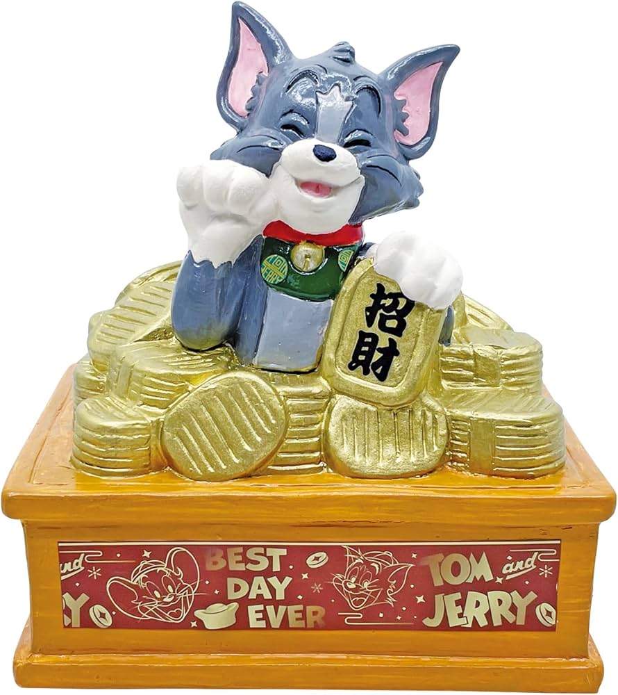 Amazon.co.jp: 「 トムとジェリー 」 トム 貯金箱 宝くじスタンド付き