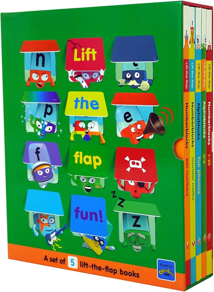Amazon | Numberblocks and Alphablocks 5 Book Lift-the-Flap Set