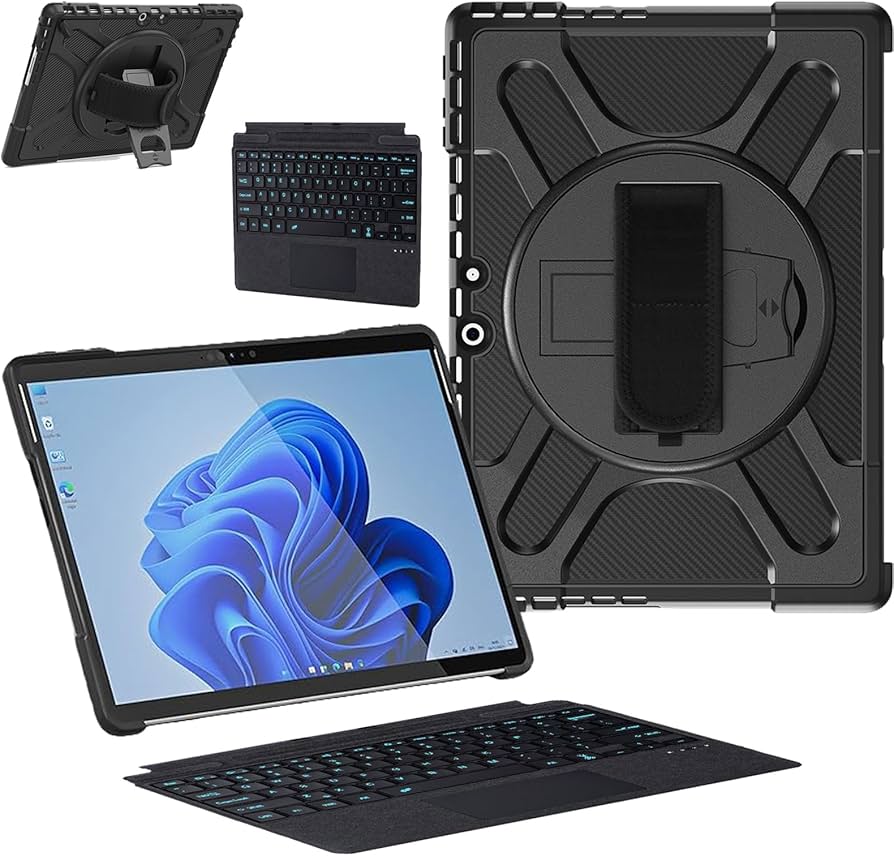 Amazon.com: ZenRich Rugged Case with Keyboard for Surface Pro 9/10
