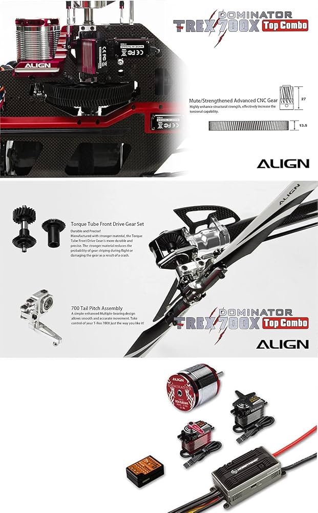 Amazon.com: ZYHOBBY 3D RC Helicopter T-REX 700X Top Combo : Toys