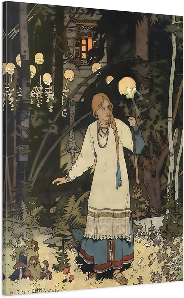 Amazon.com: Ivan Bilibin Vasilisa Russian Fairytale Canvas Wall
