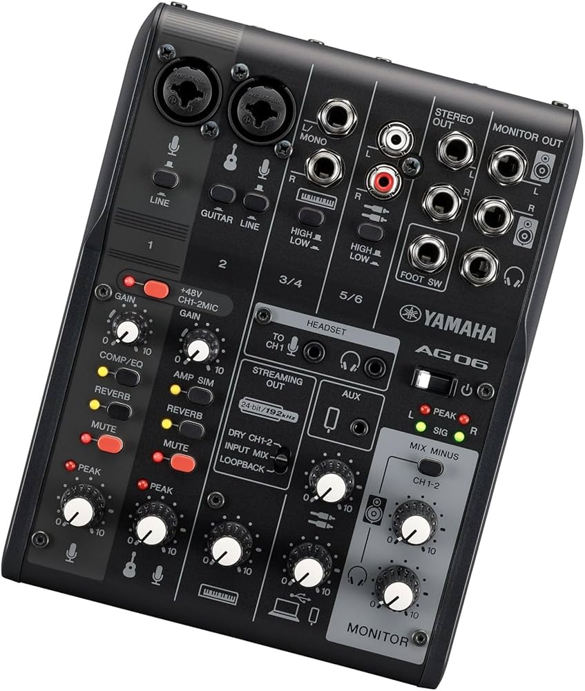 Amazon.com: Yamaha AG06MK2 Black 6-Channel Live Streaming Loopback