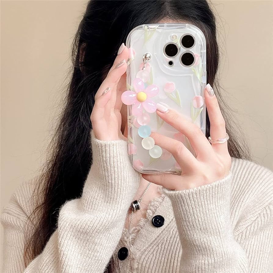 スマホアクセサリー DECO depuis 1985 3D FLOWER MALTI CHAIN DECO