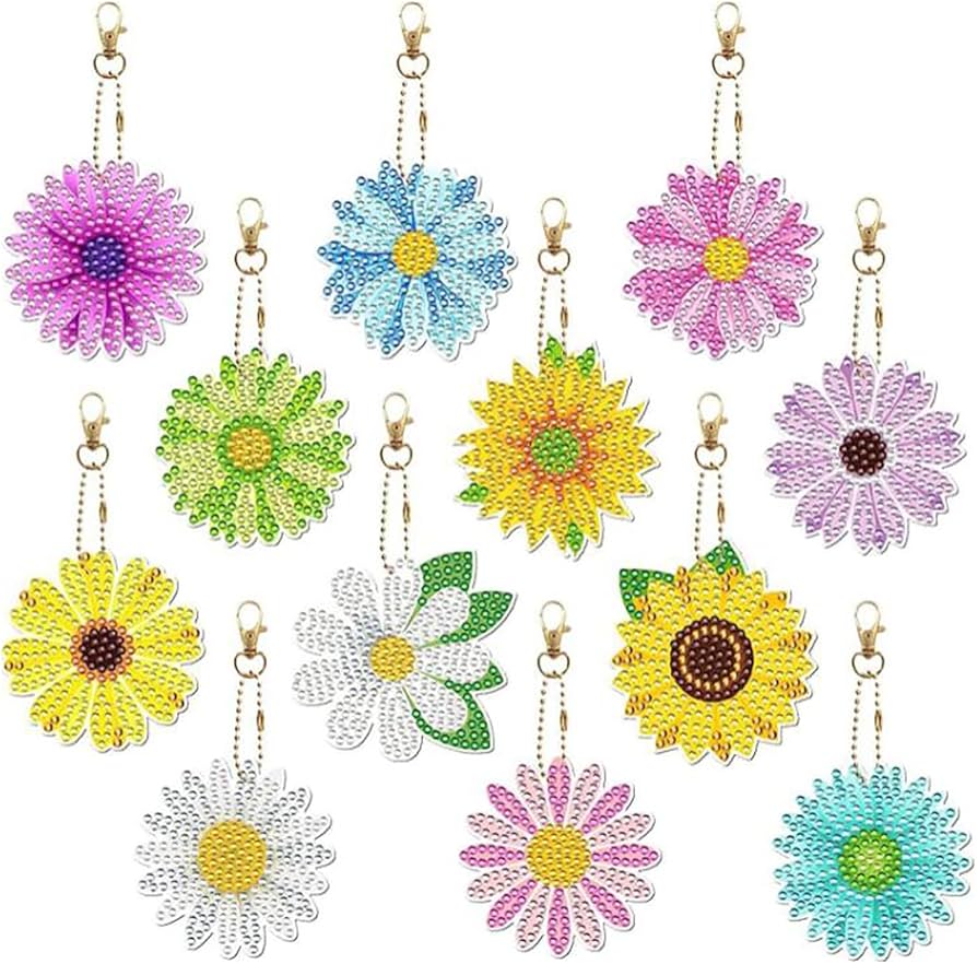 Amazon | GOODCHI 雛菊 ダイヤモンドアート キーホルダー 両面全貼り