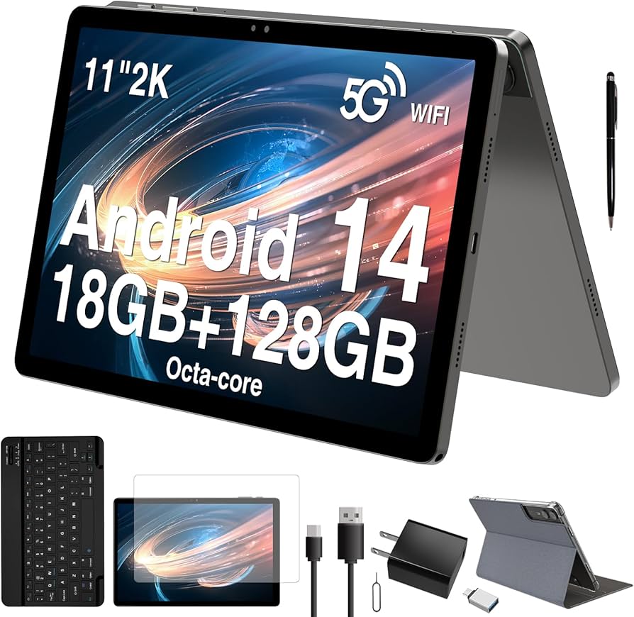 Amazon.com : 2026 Latest 11 inch Android Tablet, 18GB RAM 128GB