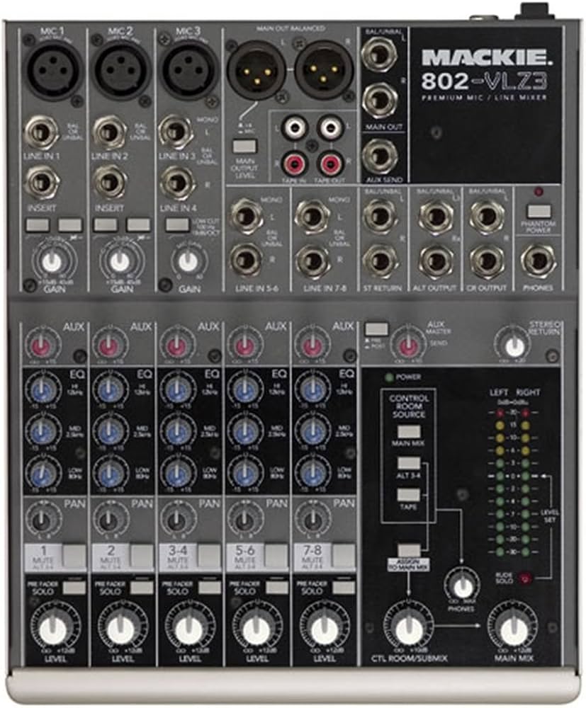 Amazon.com: Mackie 802-VLZ3 8-Ch. Compact Recording/SR Mixer