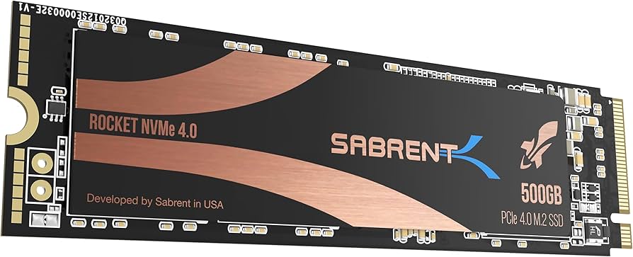SSD Rocket Sabrent Nvme PCIe 4.0 M.2 2280 de 500GB Disco Sólido