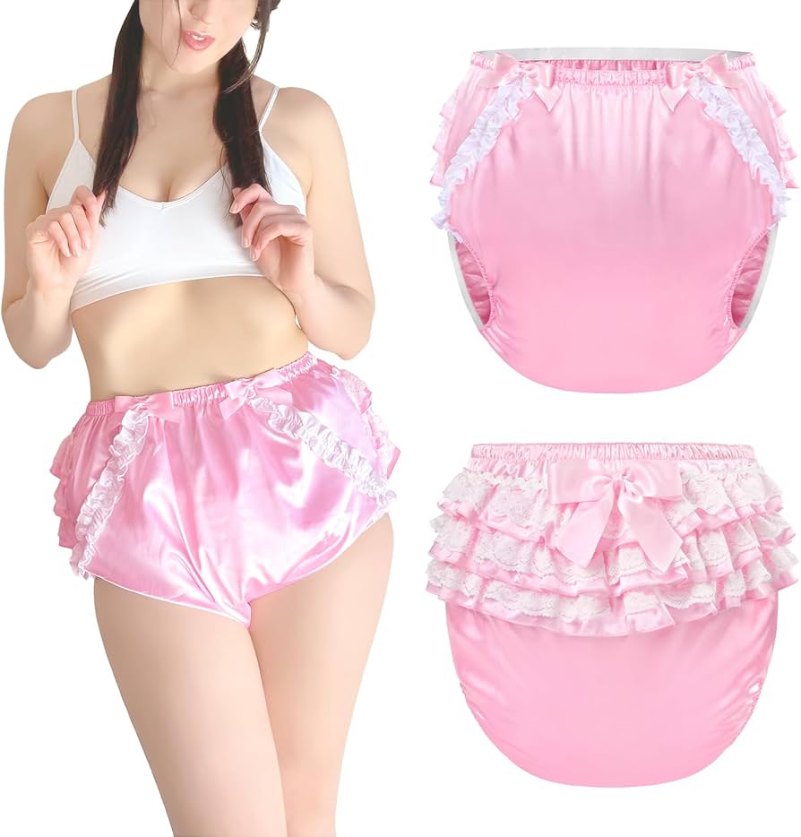 Amazon | LittleForBig 大人用おむつカバー 無地 光沢サテン【お姫様