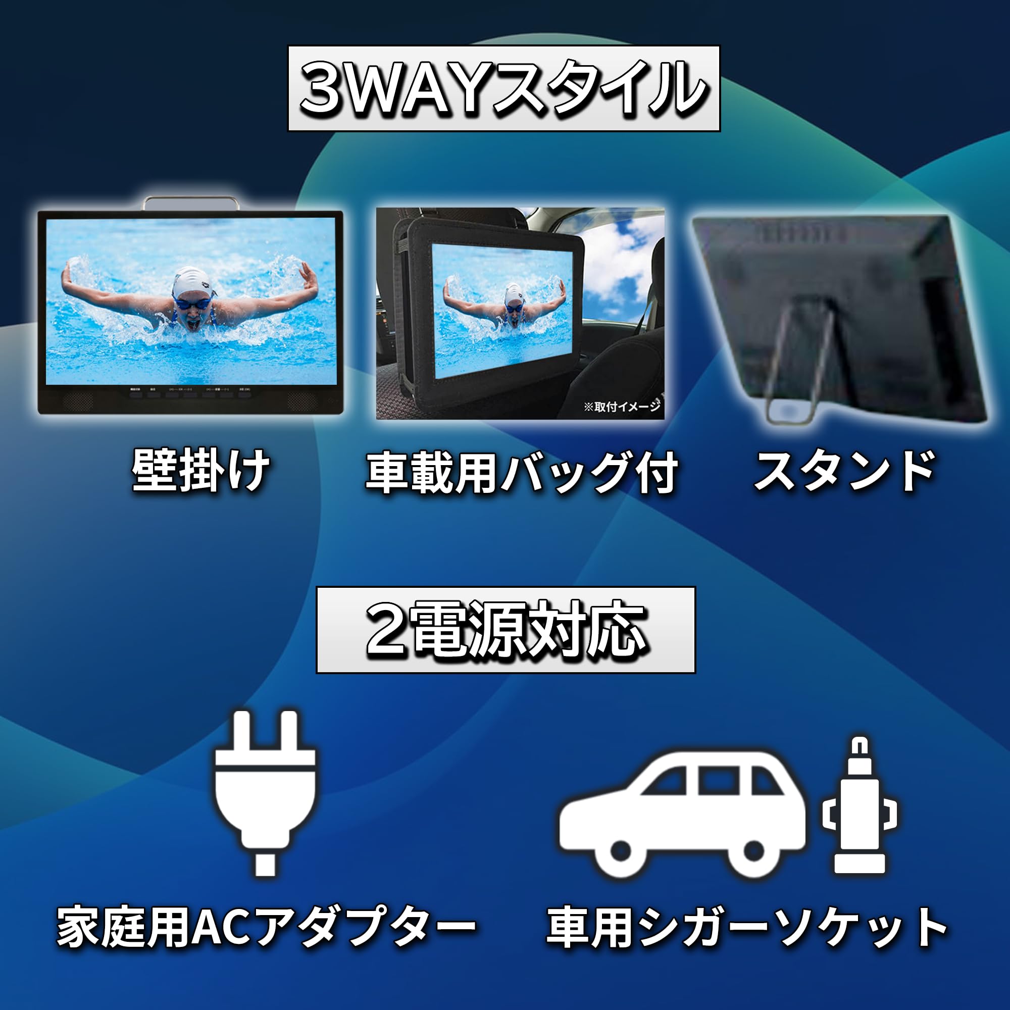 Amazon | [東京Deco] 14型 ポータブルテレビ 【14インチ・3波対応