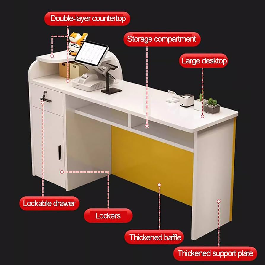 Amazon.co.jp: レジ受付カウンターバー組立レジ 受付カウンター