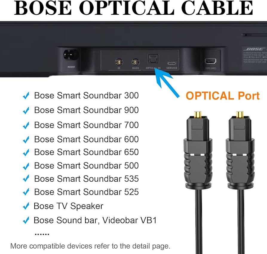 Amazon | LILIBIN Boseオプティカルオーディオケーブル交換用 - 5