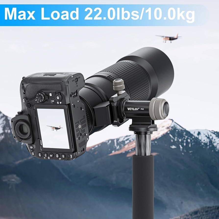 Amazon.com : WEYLLAN PH3 MonoGimbal Head for Tripod Monopod, CNC