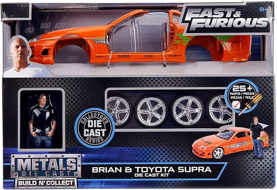 Amazon.com: Jada Toys Fast & Furious Brian & Supra 1:24 Scale