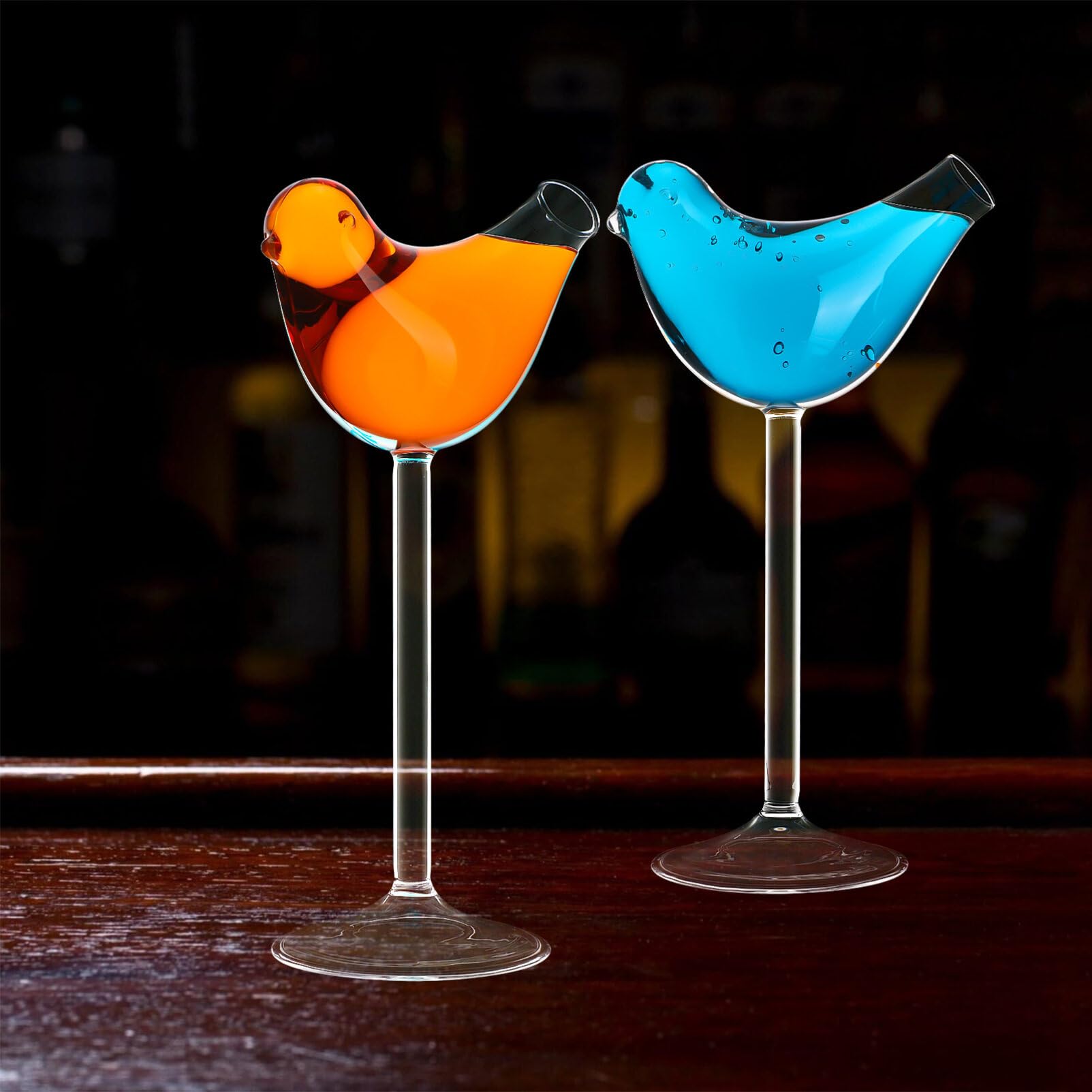 Amazon | Zerodeko 2個 カクテル グラス 鳥 形 グラス クリエイティブ