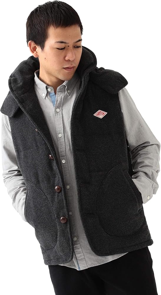 Amazon | [ビームス] DANTON 別注 ベスト ウールモッサ ダウンベスト