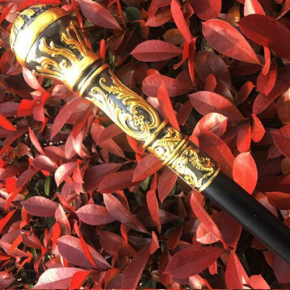 Amazon.co.jp: [AiO JAPAN] 杖 黒金 花 彫刻 球体 真鍮杖 つえ