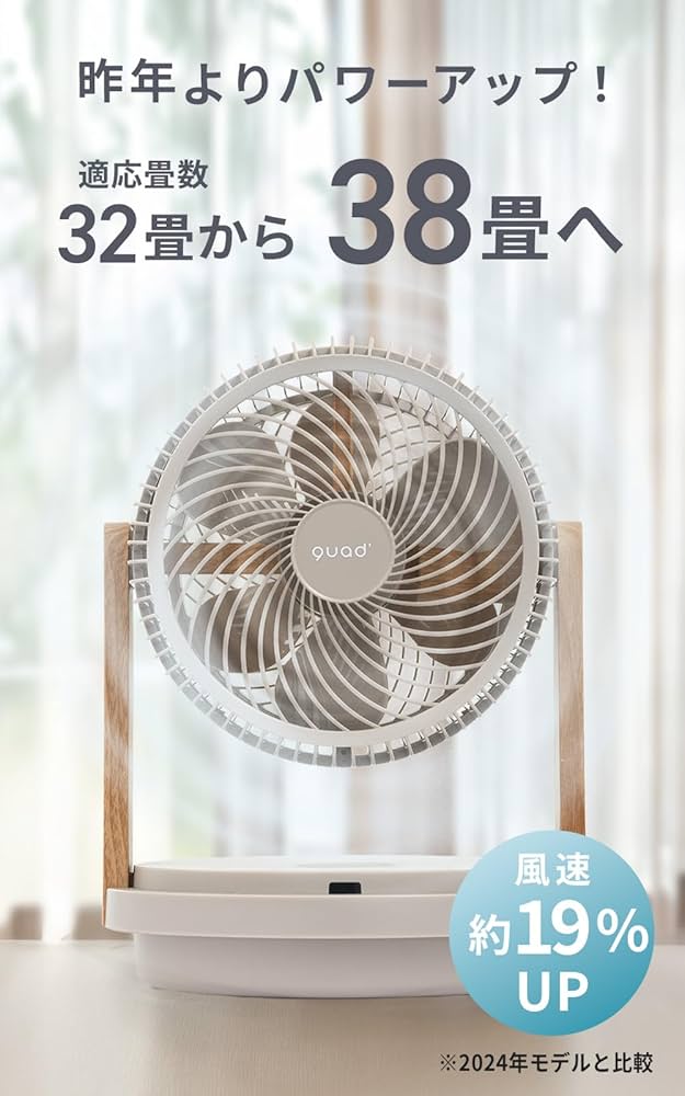 Amazon | 【パワフル2枚羽根 38畳】 QUADS ツインブレード DC