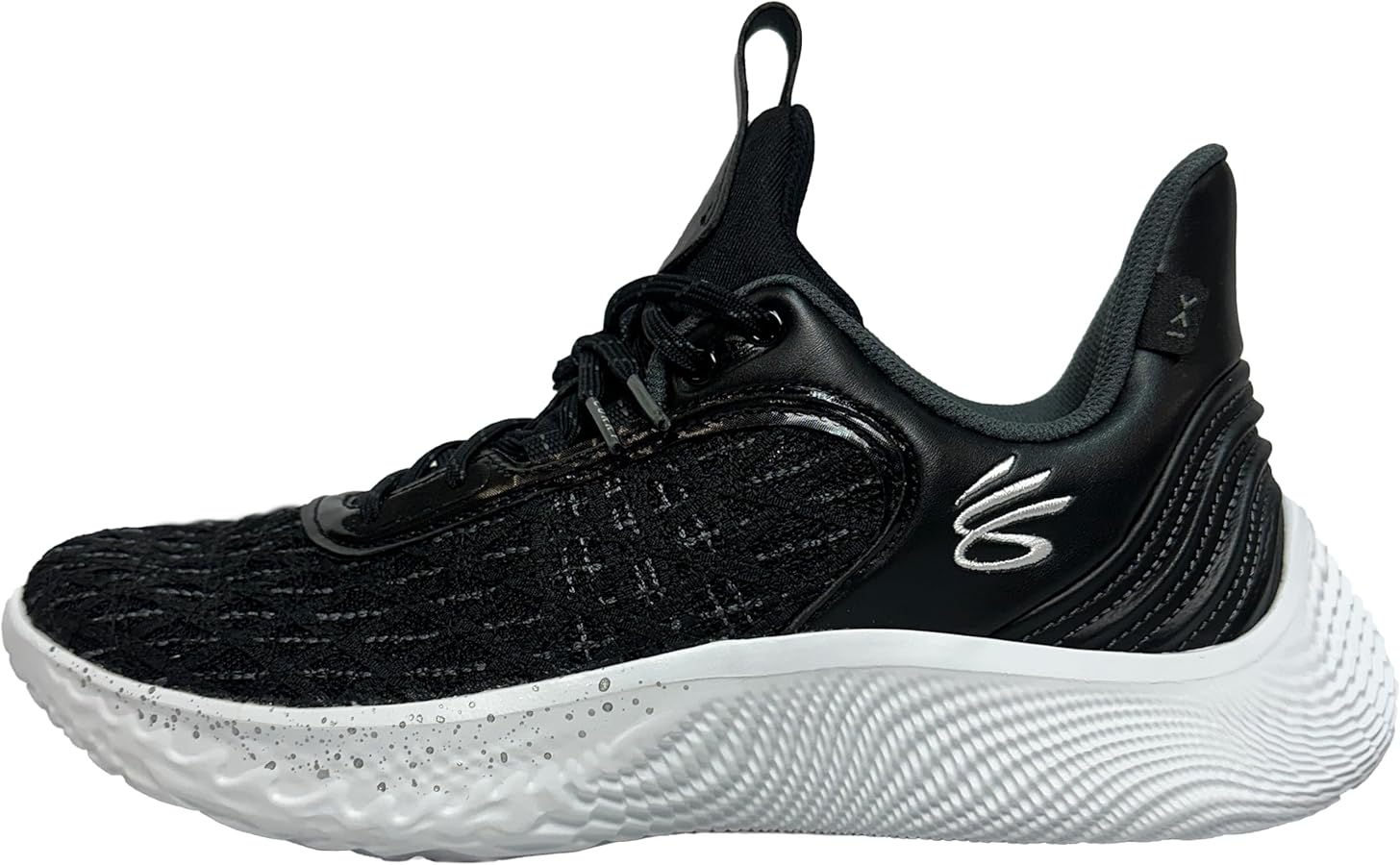 Under Armour Curry Flow 9 Team Basketball Shoes, Black/White, 4