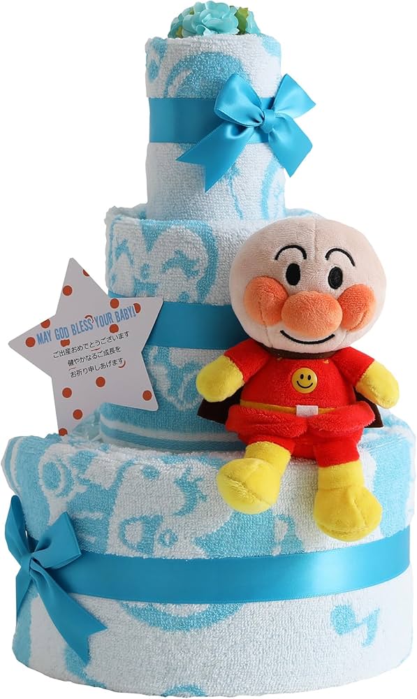 Amazon | オムツケーキ 出産祝い セガトイズ アンパンマン 名入れ刺繍