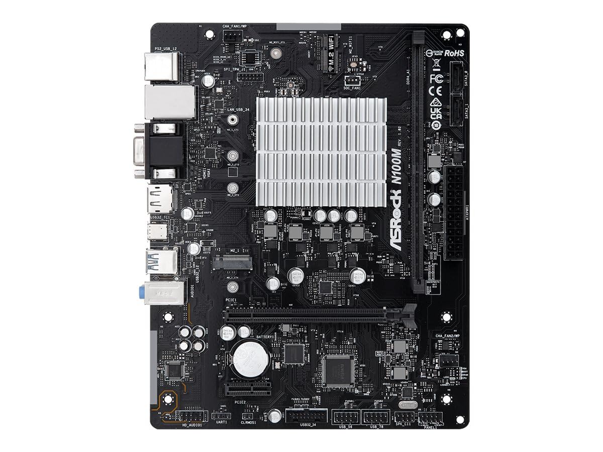 Amazon | ASRock N100M Micro ATX (280) マザーボード - Intel, 1 DDR4