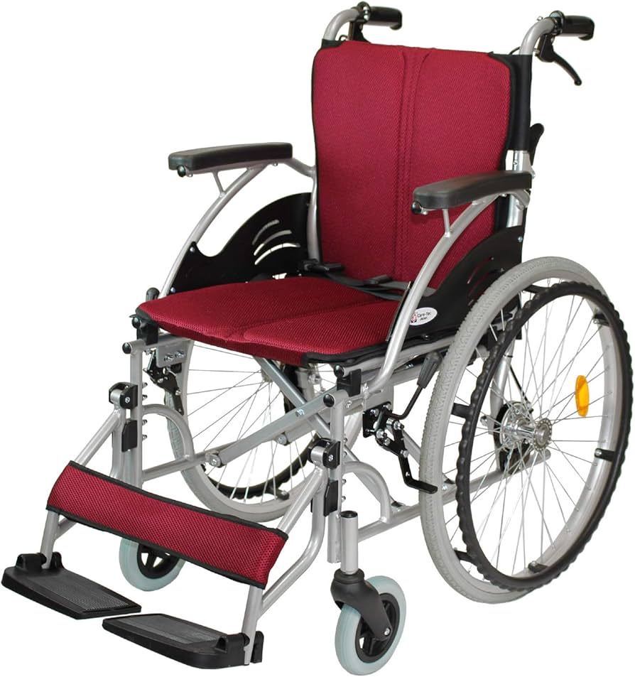Amazon | ケアテックジャパン 自走式 アルミ製 折りたたみ 車椅子